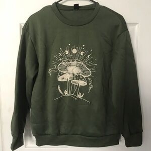 Green Graphic Woman’s Sweater Small